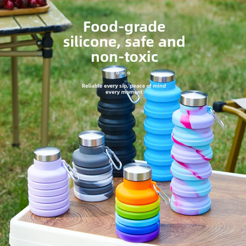 Αναδιπλούμενο ποτήρι νερού από σιλικόνη με αναδιπλούμενο σχεδιασμό, για υπαίθρια αθλήματα και ποδηλασία, ανθεκτικό σε υψηλές θερμοκρασίες