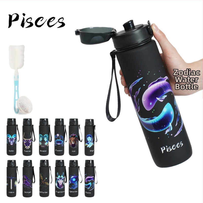 Plastikinė taurelė su konstelacijų raštu, 3D spausdinimas, PC medžiaga, dangtelis vieno paspaudimo, logotipo pritaikymas