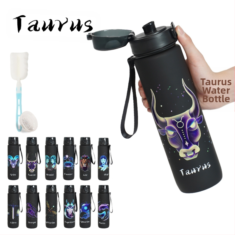 Plastikinė taurelė su konstelacijų raštu, 3D spausdinimas, PC medžiaga, dangtelis vieno paspaudimo, logotipo pritaikymas