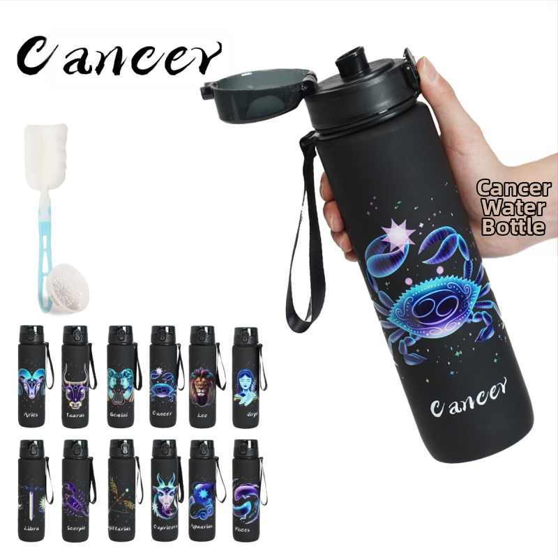 Plastikinė taurelė su konstelacijų raštu, 3D spausdinimas, PC medžiaga, dangtelis vieno paspaudimo, logotipo pritaikymas