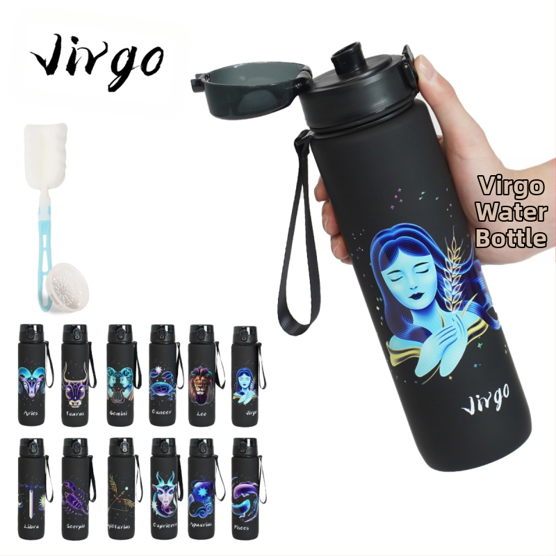 Plastikinė taurelė su konstelacijų raštu, 3D spausdinimas, PC medžiaga, dangtelis vieno paspaudimo, logotipo pritaikymas