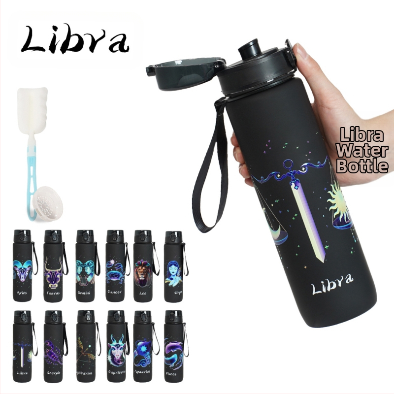 Plastikinė taurelė su konstelacijų raštu, 3D spausdinimas, PC medžiaga, dangtelis vieno paspaudimo, logotipo pritaikymas