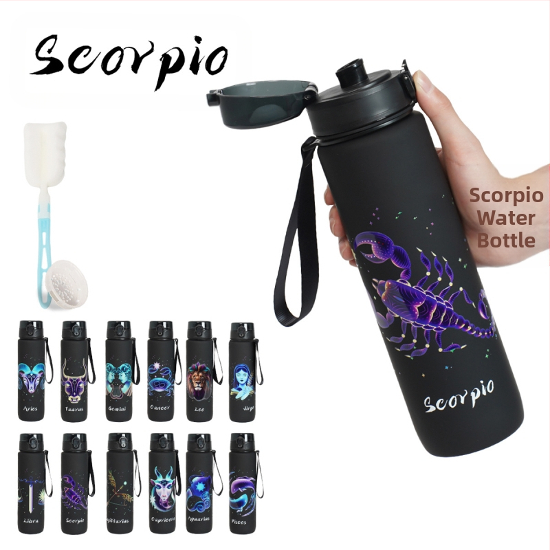 Plastikinė taurelė su konstelacijų raštu, 3D spausdinimas, PC medžiaga, dangtelis vieno paspaudimo, logotipo pritaikymas