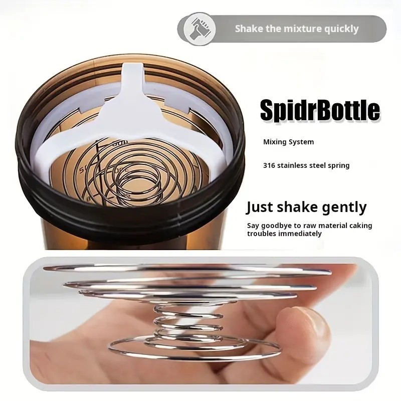 Cana shaker cu trei straturi, cu compartiment pentru pudră și medicamente – material PP, mecanism de închidere, rezistență la temperaturi ridicate, personalizare și imprimare logo