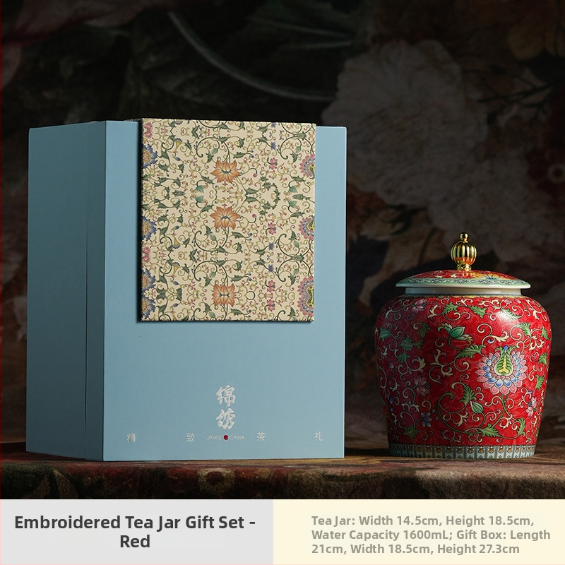 Dvaro stiliaus emalio keraminė arbatos talpykla su emaliniu raštu, naujas Kinijos stilius