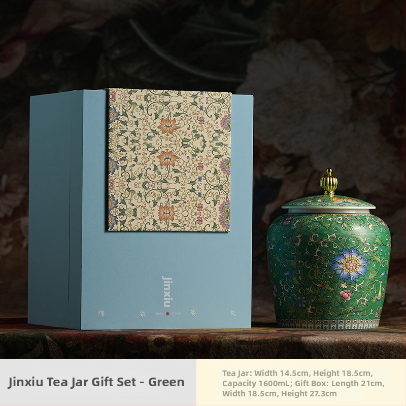 Dvaro stiliaus emalio keraminė arbatos talpykla su emaliniu raštu, naujas Kinijos stilius