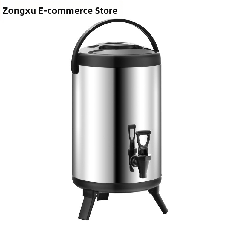 Кофа от неръждаема стомана, двуслойно изолирана за млечен чай, капацитет 6-12 л, пълна пяна изолация