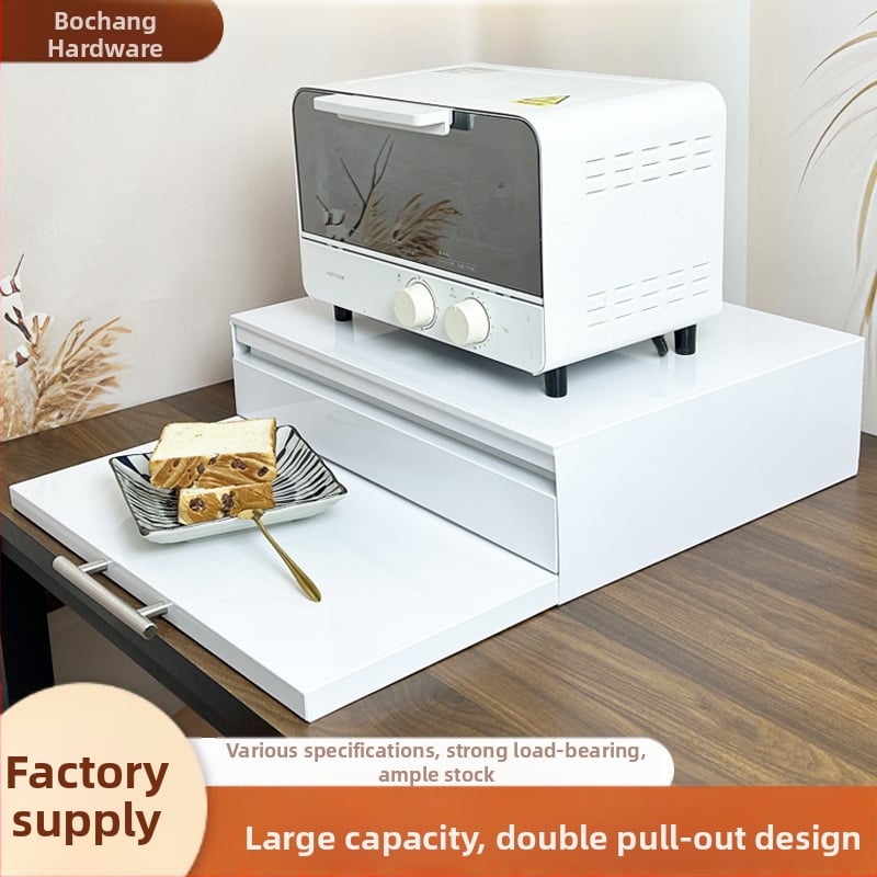 Κουζίνας συρόμενος ράφι για φούρνο μικροκυμάτων με τηλεσκοπικό μηχανισμό — απλός και μοντέρνος σχεδιασμός (Υλικό: χάλυβας άνθρακα; Μοντέλο: πλακέτα ράφι/δοχείο για φούρνο μικροκυμάτων; Επεξεργασία: κατά παραγγελία βάσει σχεδίων)