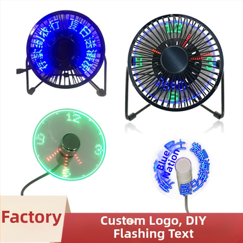 Ανεμιστήρας USB με ρολόι πραγματικού χρόνου και απεικόνιση θερμοκρασίας, LED φωτιζόμενη οθόνη με χαρακτήρες, λειτουργία με κουμπί.