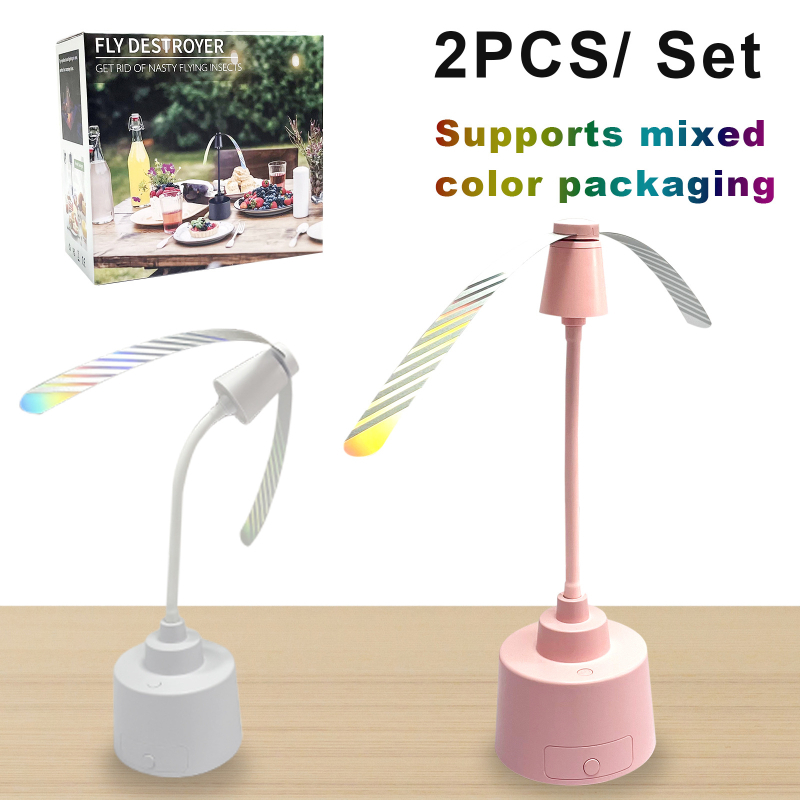 Ventilator repelent de insecte multifuncțional pentru muște, design cilindric, 4,5V, carcasă din plastic, model Routine