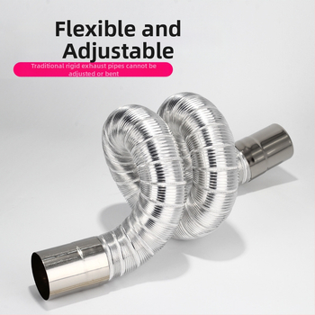 Izlazna cijev za plinski bojler, nehrđajući čelik s aluminijskom folijom, proširujuća fleksibilna cijev, model Y-RSQ-LBDT-60, Conjoranco