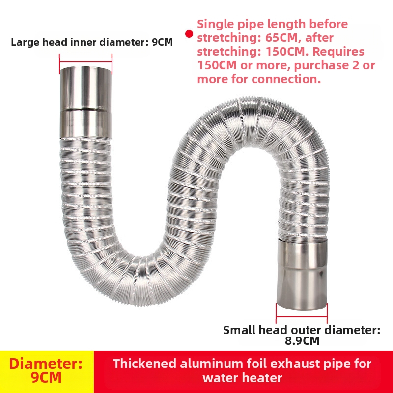 Izlazna cijev za plinski bojler, nehrđajući čelik s aluminijskom folijom, proširujuća fleksibilna cijev, model Y-RSQ-LBDT-60, Conjoranco