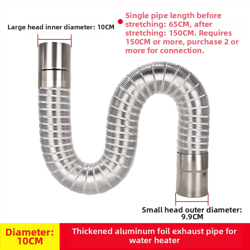 Izlazna cijev za plinski bojler, nehrđajući čelik s aluminijskom folijom, proširujuća fleksibilna cijev, model Y-RSQ-LBDT-60, Conjoranco