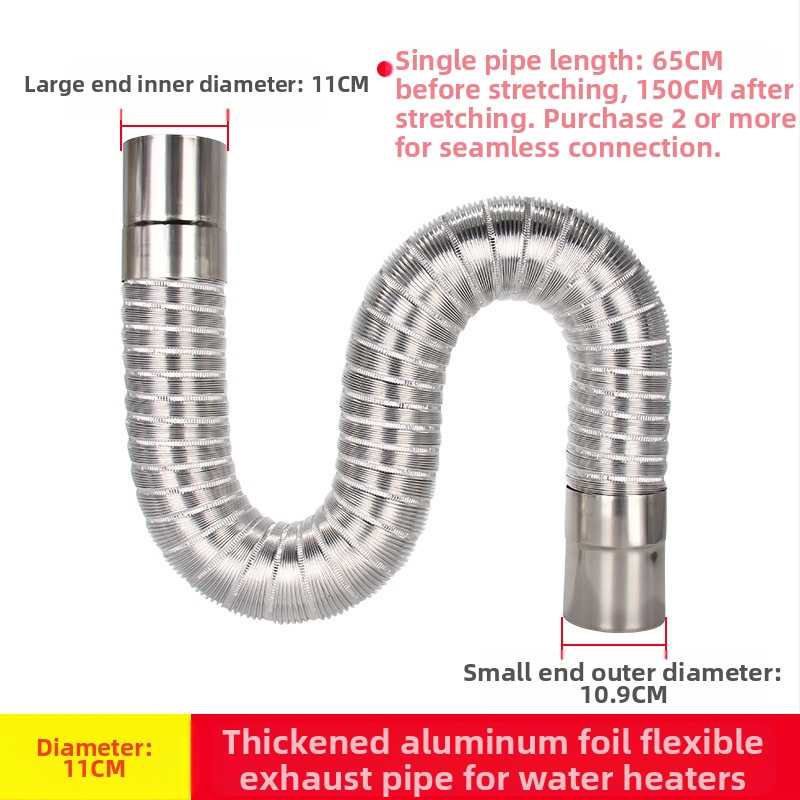 Izlazna cijev za plinski bojler, nehrđajući čelik s aluminijskom folijom, proširujuća fleksibilna cijev, model Y-RSQ-LBDT-60, Conjoranco