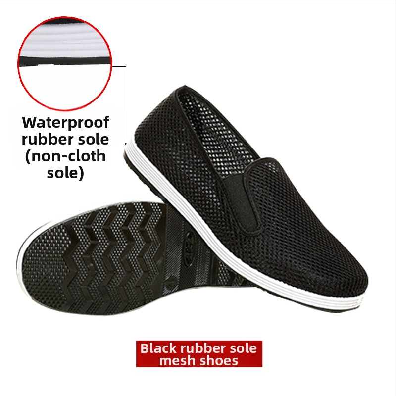 Pantofi de lucru unisex, respirabili, vârf rotund, partea superioară din pânză, talpă din cauciuc