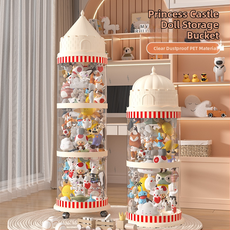 Кофа за съхранение на кукли, пластмасова кутия за играчки с много нива (1-4), дневна стая, творчески стил