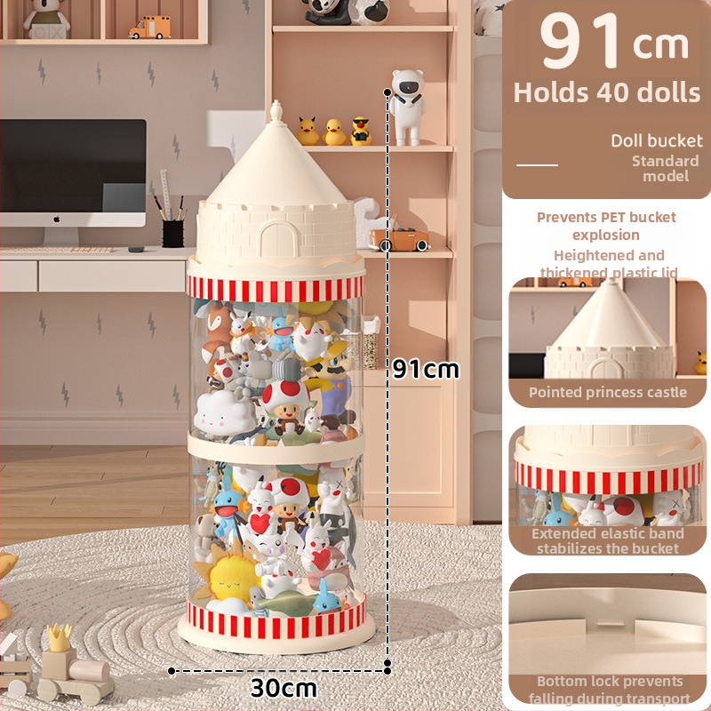 Κάδος αποθήκευσης κούκλων, πλαστικός οργανωτής παιχνιδιών με πολλαπλά επίπεδα (1-4), για αποθήκευση παιχνιδιών στο σαλόνι, δημιουργικό στυλ