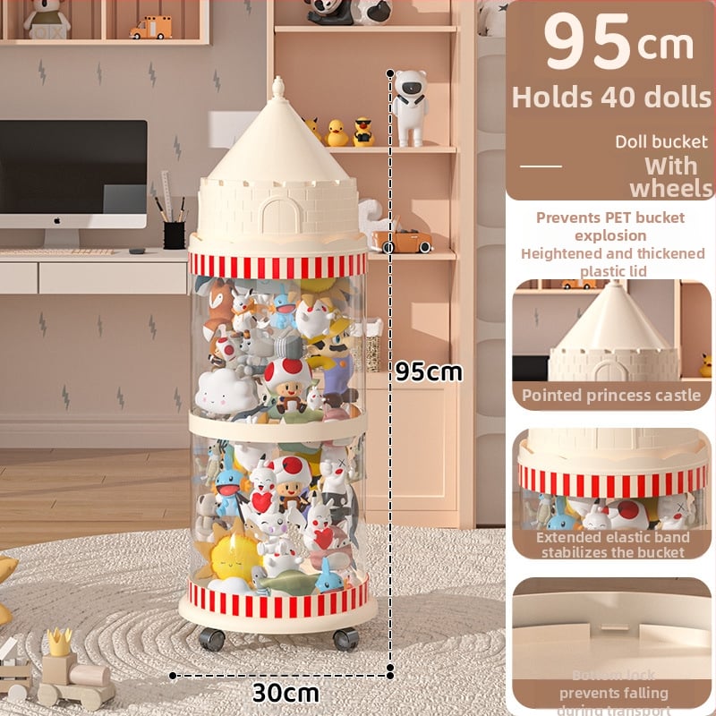 Κάδος αποθήκευσης κούκλων, πλαστικός οργανωτής παιχνιδιών με πολλαπλά επίπεδα (1-4), για αποθήκευση παιχνιδιών στο σαλόνι, δημιουργικό στυλ