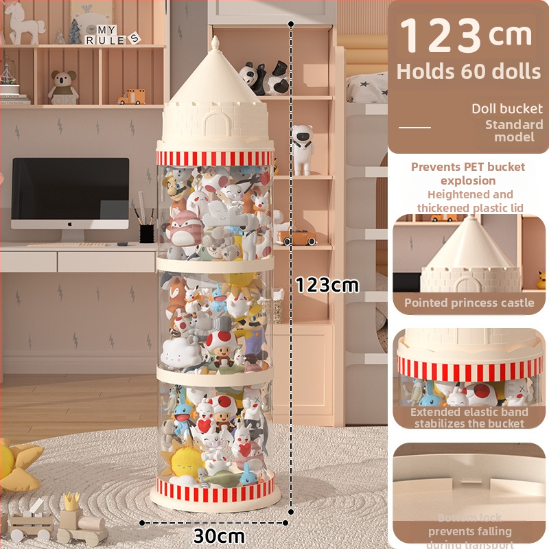 Κάδος αποθήκευσης κούκλων, πλαστικός οργανωτής παιχνιδιών με πολλαπλά επίπεδα (1-4), για αποθήκευση παιχνιδιών στο σαλόνι, δημιουργικό στυλ