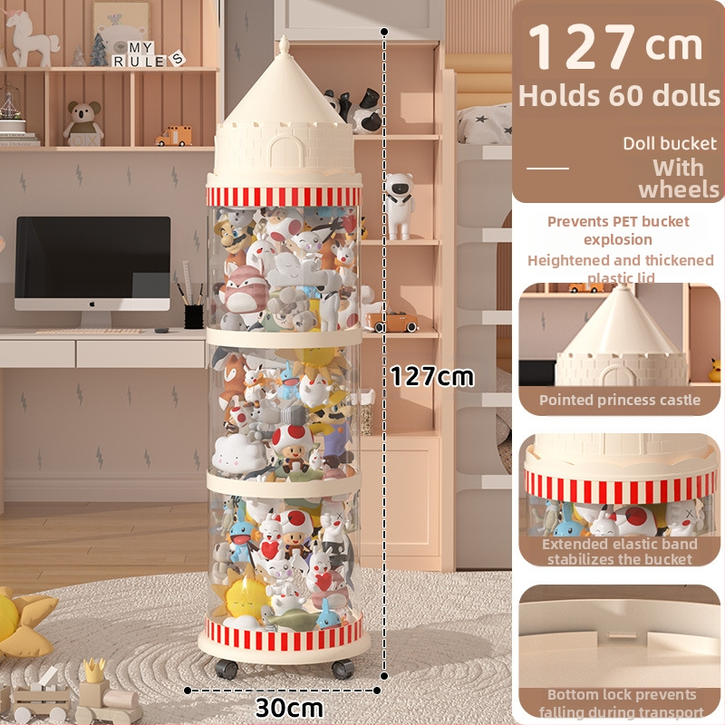 Κάδος αποθήκευσης κούκλων, πλαστικός οργανωτής παιχνιδιών με πολλαπλά επίπεδα (1-4), για αποθήκευση παιχνιδιών στο σαλόνι, δημιουργικό στυλ