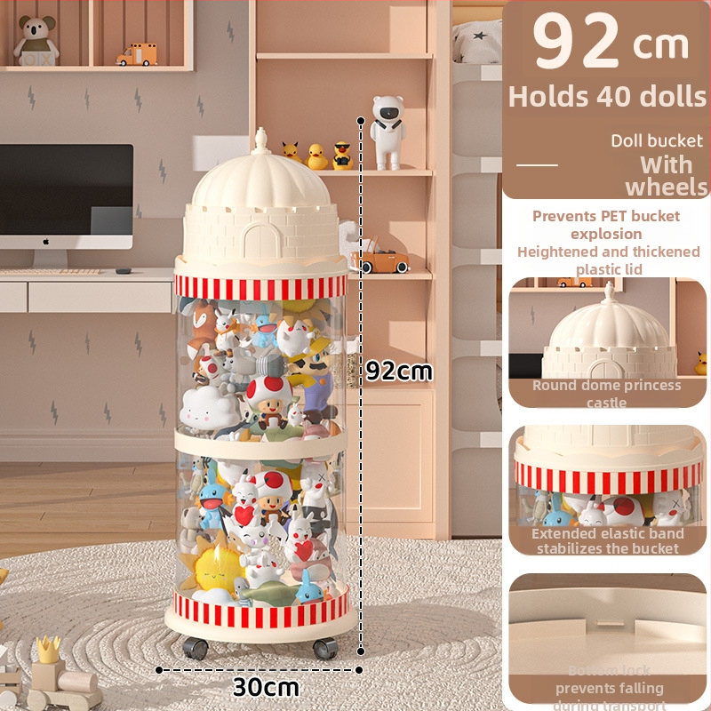 Κάδος αποθήκευσης κούκλων, πλαστικός οργανωτής παιχνιδιών με πολλαπλά επίπεδα (1-4), για αποθήκευση παιχνιδιών στο σαλόνι, δημιουργικό στυλ