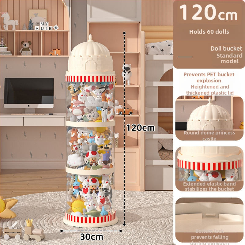 Κάδος αποθήκευσης κούκλων, πλαστικός οργανωτής παιχνιδιών με πολλαπλά επίπεδα (1-4), για αποθήκευση παιχνιδιών στο σαλόνι, δημιουργικό στυλ