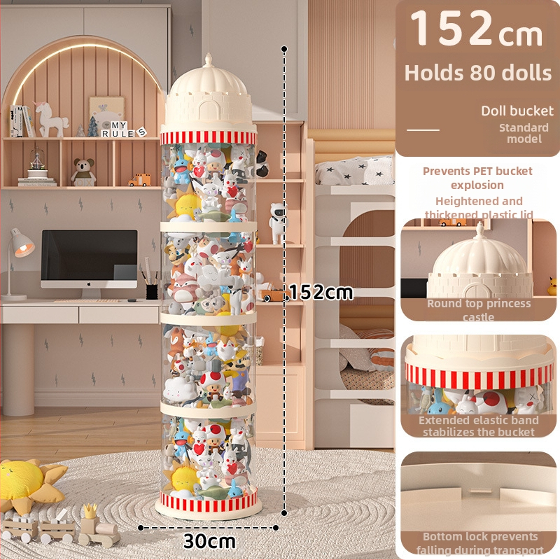 Κάδος αποθήκευσης κούκλων, πλαστικός οργανωτής παιχνιδιών με πολλαπλά επίπεδα (1-4), για αποθήκευση παιχνιδιών στο σαλόνι, δημιουργικό στυλ