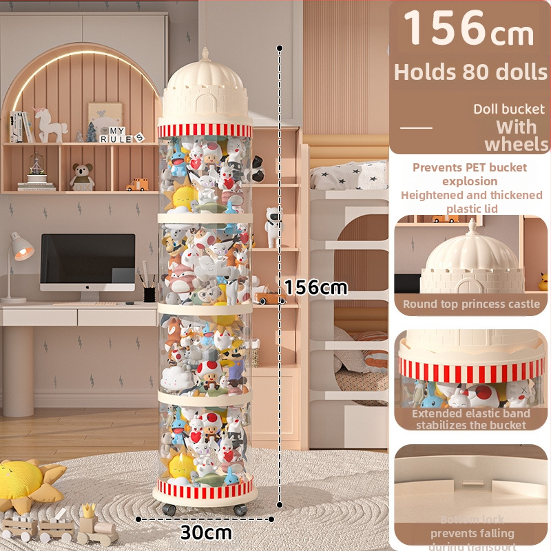 Κάδος αποθήκευσης κούκλων, πλαστικός οργανωτής παιχνιδιών με πολλαπλά επίπεδα (1-4), για αποθήκευση παιχνιδιών στο σαλόνι, δημιουργικό στυλ