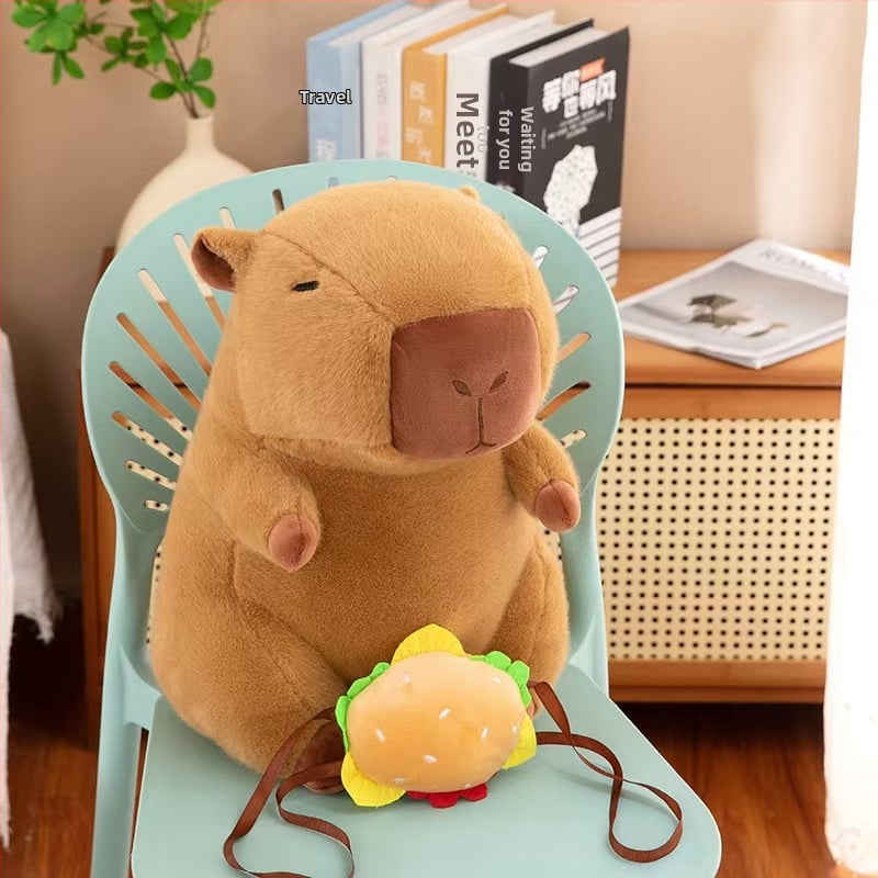 Kapibara plüssbaba - rövid plüss, PP gyapot töltet, hálós zacskós csomagolás, 7–14 éveseknek