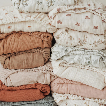 Комплект за новородено от две части за креватче, от чист памук, дишаща двуслойна покривка за легло, пасторален стил, пролет 2024