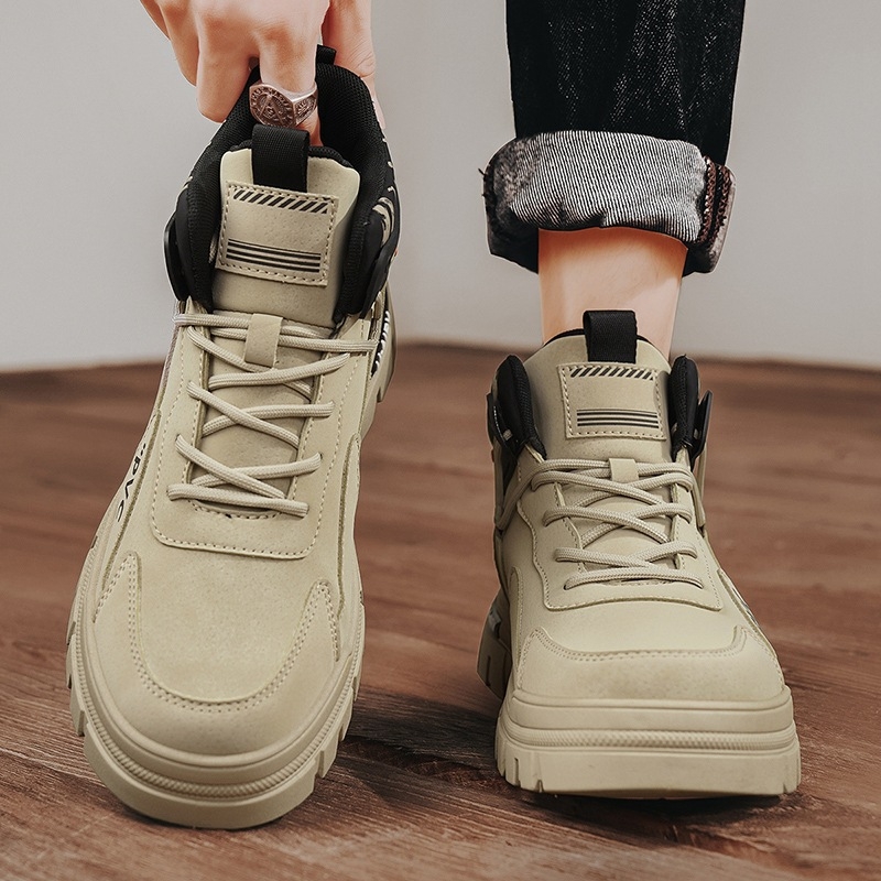 Vyriniai Martin batai - odinė viršutinė dalis, aukštas stiliaus kasdieniams darbo batams, PVC padas, EVA vidpadis, tinklelis viduje