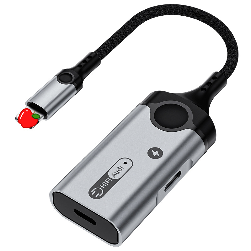 HCINOO MH391/MH392 dviejų vienoje garso adapteris su įkrovimu, suderinamas su Apple x-14