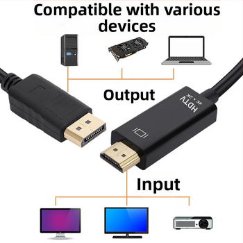 Καλώδιο μετατροπής DP σε HDMI, DP διεπαφή, 4K30Hz υποστήριξη