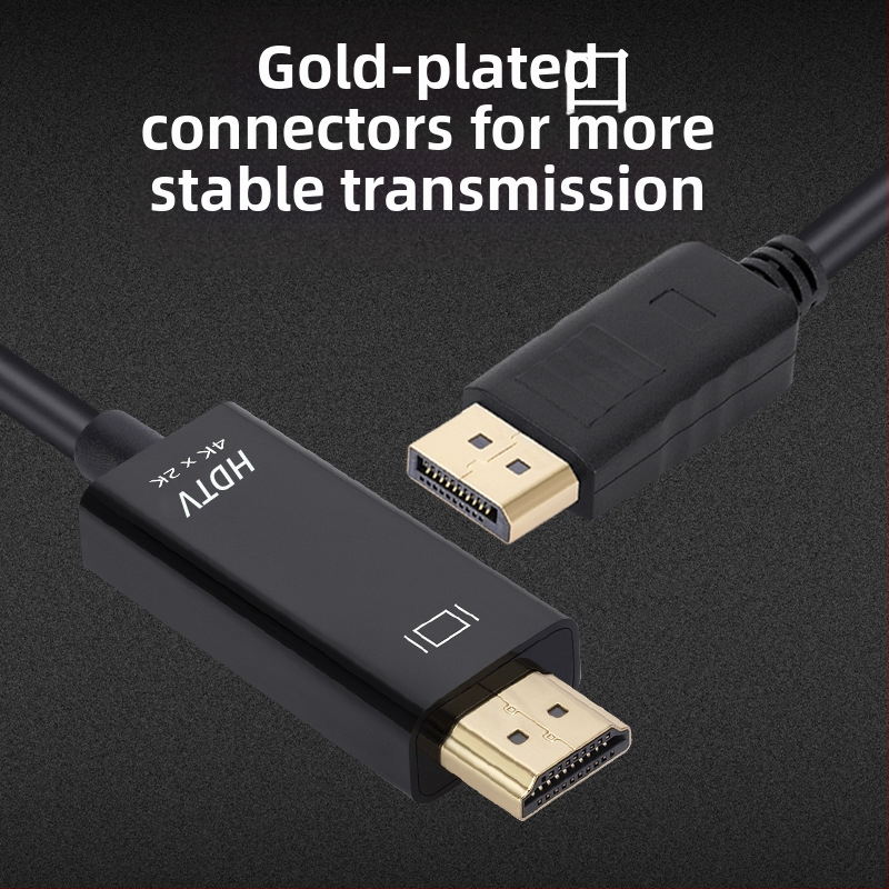 DP към HDMI адаптер кабел, DP интерфейс, поддръжка 4K30Hz