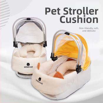 Bosimao Kisállat Babakocsi Oldalmat - Négy Évszakos Univerzális Téli Meleg Matrac, Textil Anyag, 3 Részes Készlet Kutyáknak