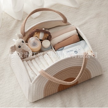 Κάδος αποθήκευσης πάνας CB-01, σχοινί από βαμβάκι, φορητός σχεδιασμός με λαβή, οικιακή αποθήκευση