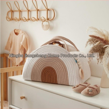 Κάδος αποθήκευσης πάνας CB-01, σχοινί από βαμβάκι, φορητός σχεδιασμός με λαβή, οικιακή αποθήκευση