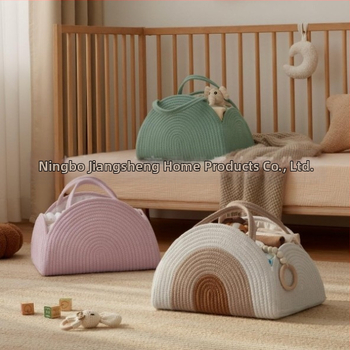 Κάδος αποθήκευσης πάνας CB-01, σχοινί από βαμβάκι, φορητός σχεδιασμός με λαβή, οικιακή αποθήκευση