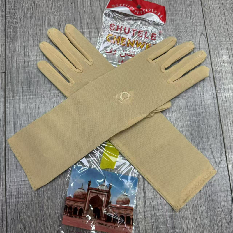 Γυναικεία γάντια από μιλκ σιλκ με κέντημα, UV προστασία, γρήγορο στέγνωμα, ύφασμα Ice Silk, πολυεστέρας, καλοκαιρινή έκδοση 2024