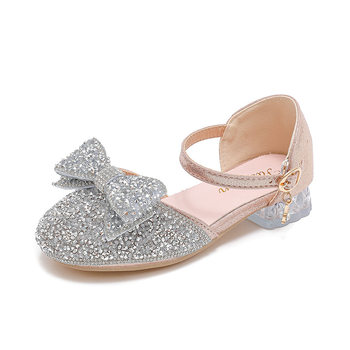 Πριγκιπικές σανδάλες για κορίτσια, από συνθετικό δέρμα, Velcro κλείσιμο, σόλα TPR, για ηλικίες 4–12 ετών, άνοιξη 2025