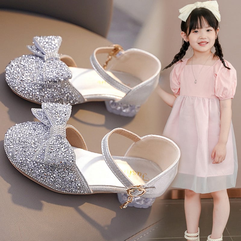 Πριγκιπικές σανδάλες για κορίτσια, από συνθετικό δέρμα, Velcro κλείσιμο, σόλα TPR, για ηλικίες 4–12 ετών, άνοιξη 2025