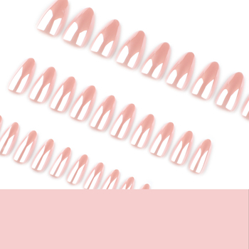 Lefan migdolų formos nešiojami dirbtiniai nagai su žėrinčiu paviršiumi, paprastas/flash stilius, moterims