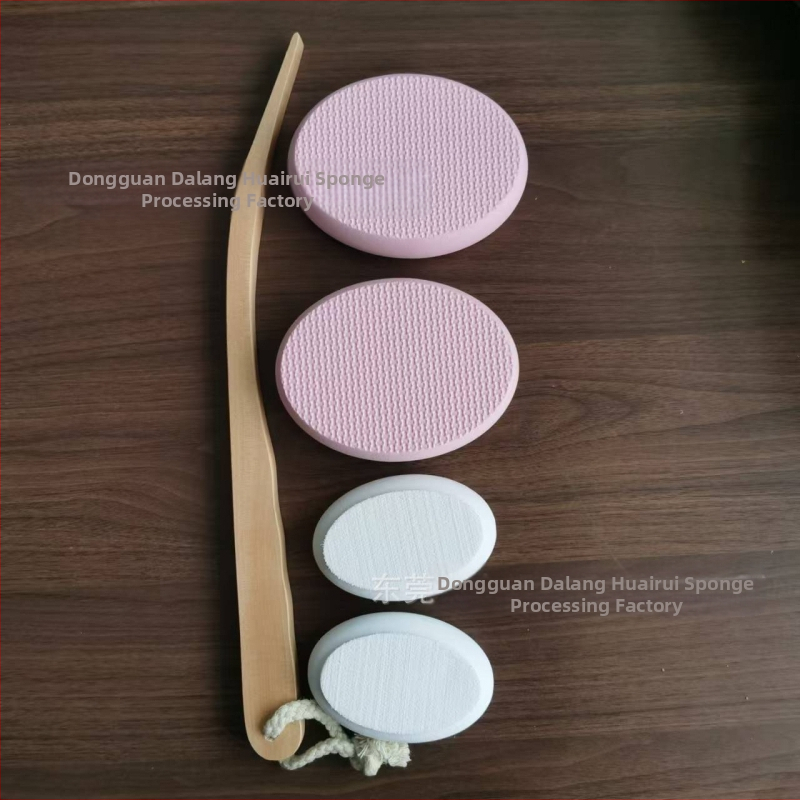 EVA четка за баня с дървена дръжка за почистване на гърба и нанасяне на лосион, кутия 70 бр.