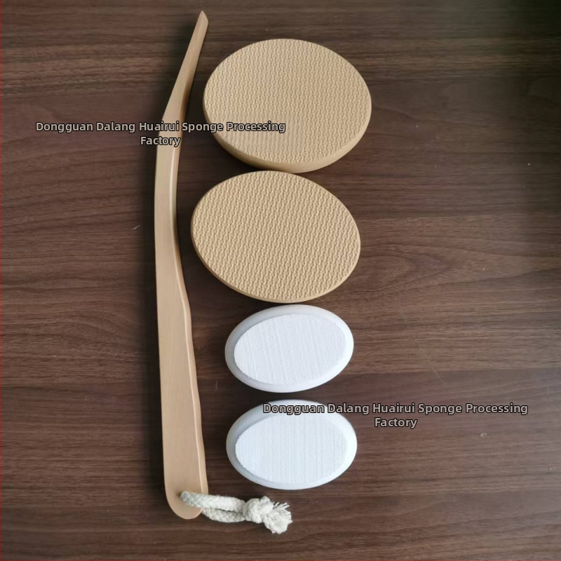 EVA четка за баня с дървена дръжка за почистване на гърба и нанасяне на лосион, кутия 70 бр.