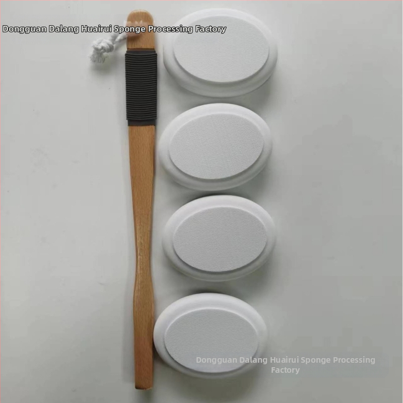 EVA четка за баня с дървена дръжка за почистване на гърба и нанасяне на лосион, кутия 70 бр.