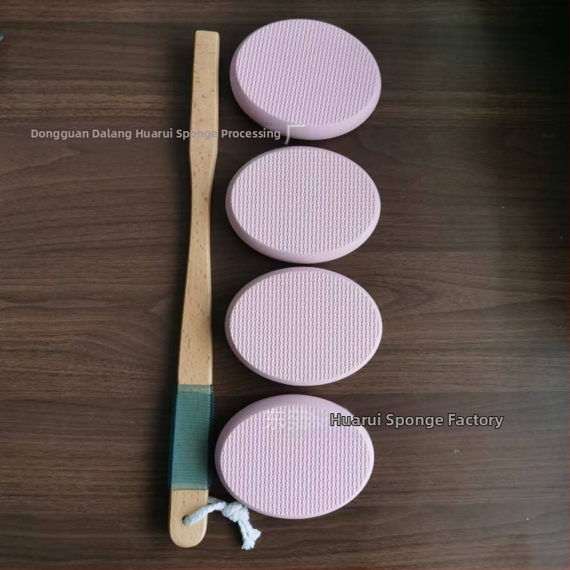 EVA четка за баня с дървена дръжка за почистване на гърба и нанасяне на лосион, кутия 70 бр.