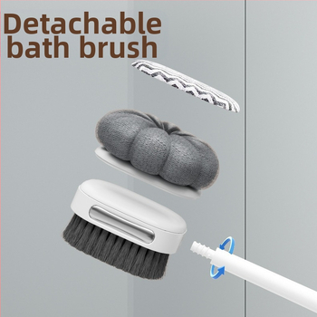 Kangmi βούρτσα ντους με μακριά λαβή για μασάζ στην πλάτη, μαλακές τρίχες, υλικό PP+nylon, διαθέσιμη εξατομίκευση