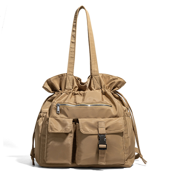 Νάιλον Τσάντα Ώμου με Κορδόνι, Αστικός Μινιμαλισμός, Οριζόντιο τετράγωνο σχήμα, Εσωτερική θήκη με φερμουάρ και θήκη για κινητό