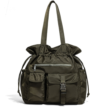 Νάιλον Τσάντα Ώμου με Κορδόνι, Αστικός Μινιμαλισμός, Οριζόντιο τετράγωνο σχήμα, Εσωτερική θήκη με φερμουάρ και θήκη για κινητό