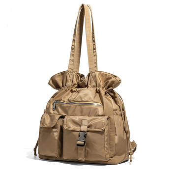 Νάιλον Τσάντα Ώμου με Κορδόνι, Αστικός Μινιμαλισμός, Οριζόντιο τετράγωνο σχήμα, Εσωτερική θήκη με φερμουάρ και θήκη για κινητό